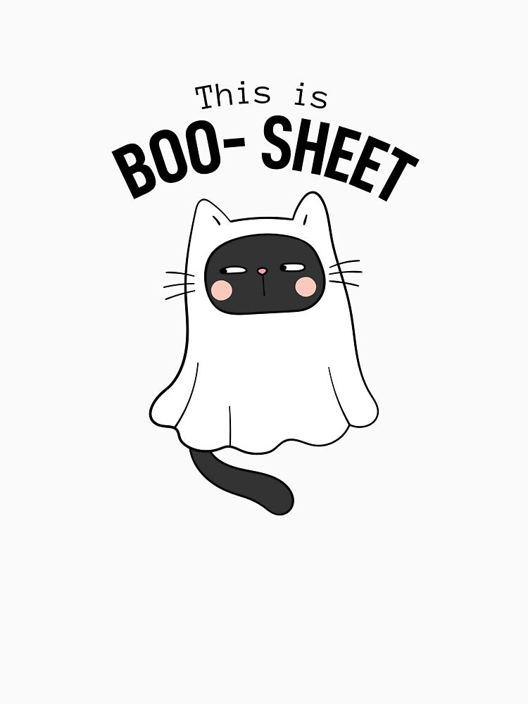 Spooky Halloween Black Cat Ghost | Boo-sheet by mygparentsded