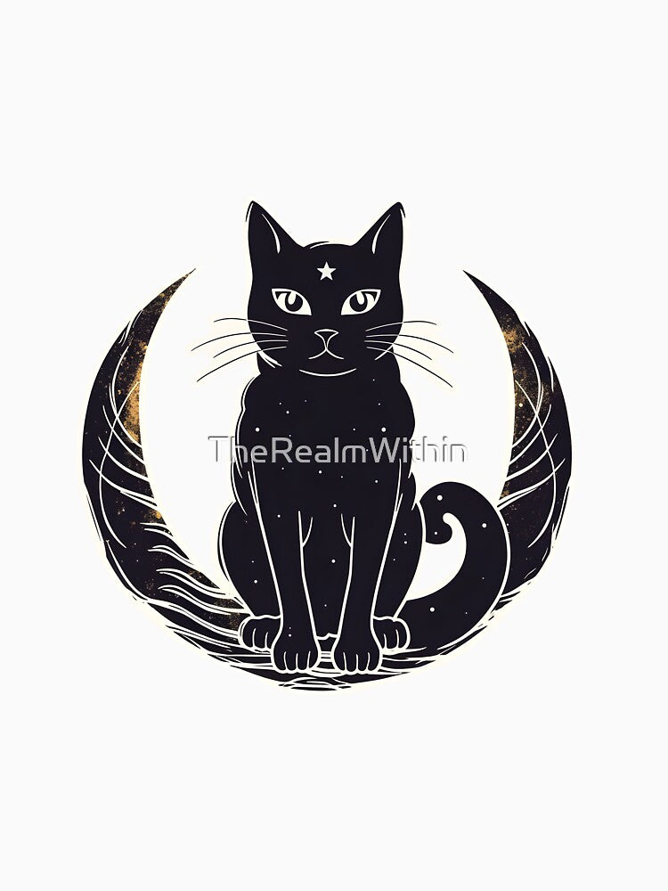 Moon Black cat by TheRealmWithin