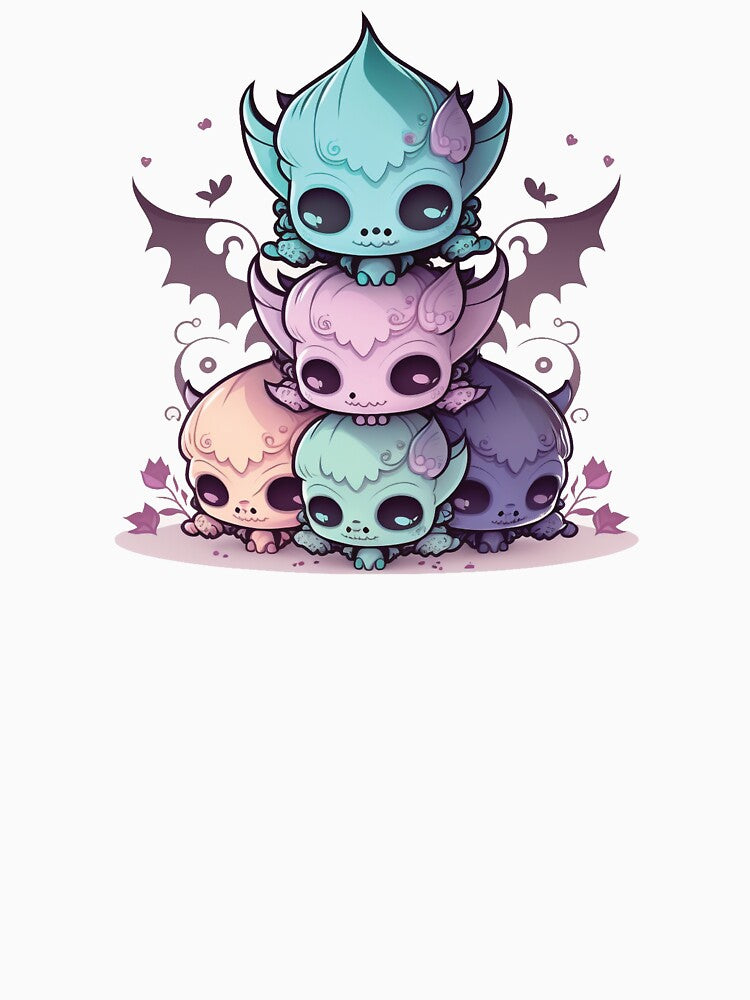 Adorable Kawaii Inspired Multicolor Pile of Bats by JstPeachy