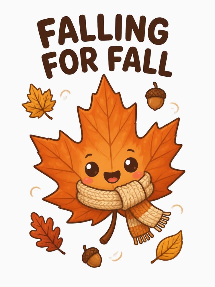 Falling For Fall – Cute Cozy Autumn Leaf Design by Kiinaaa