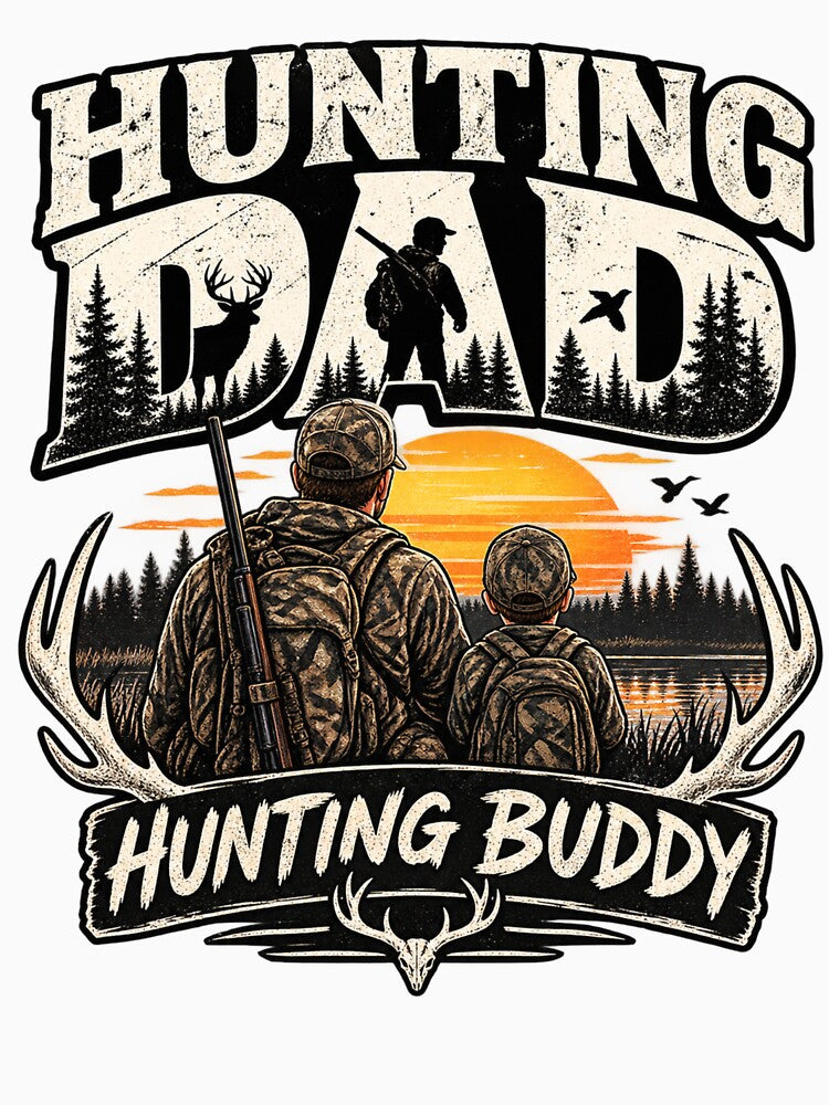 Hunting Dad Hunting Buddy Father Son by Shopex10