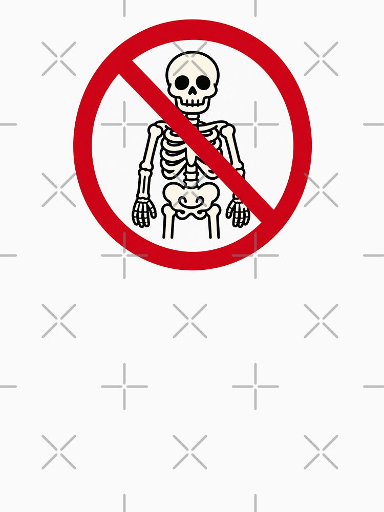 No Skeleton Funny Anti Skeleton Halloween Design by MonkiFlipp