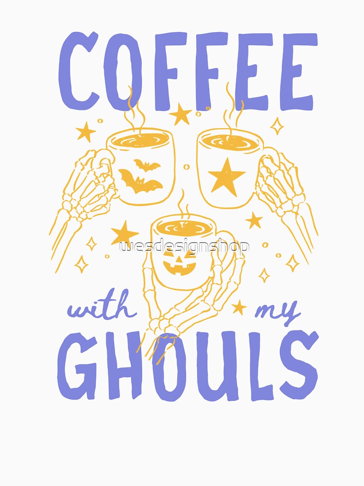 Halloween Coffee Drinkers Skeleton by wesdesignshop