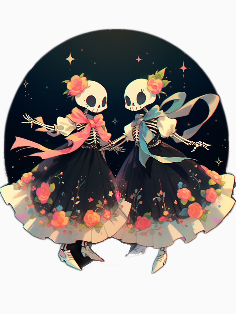 Skeleton girls dancing by ArtisticBreeze