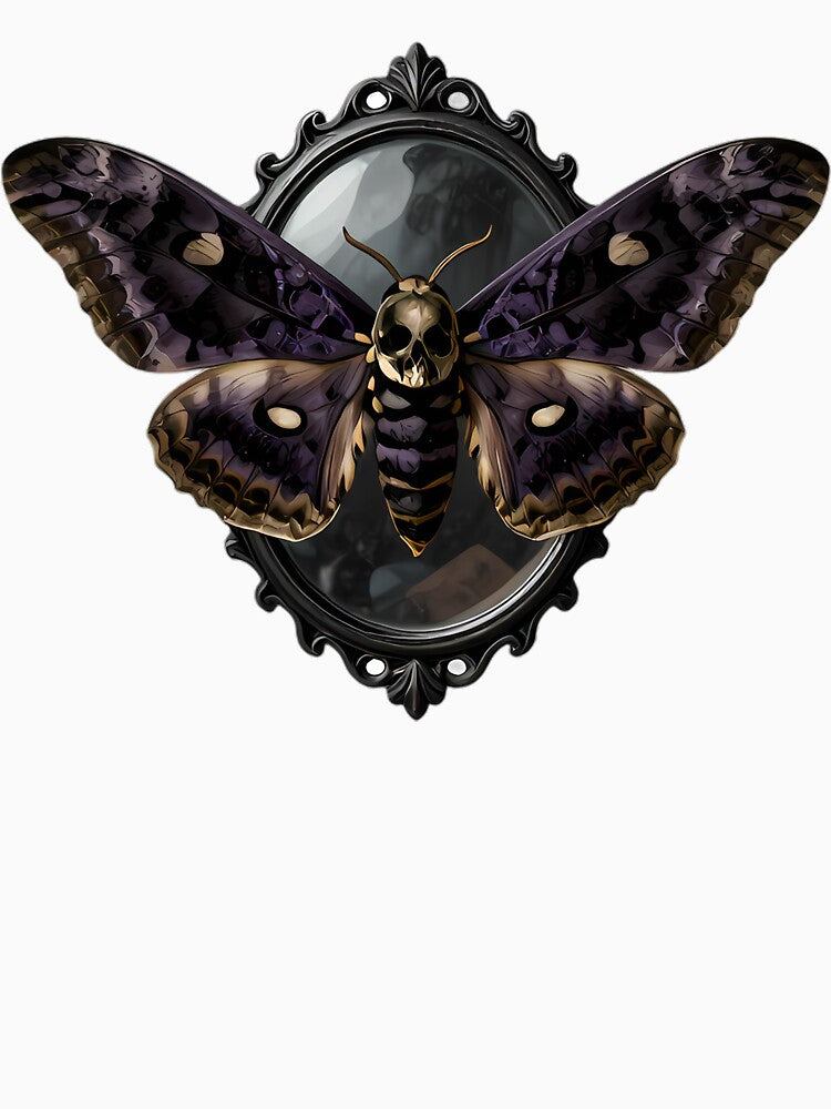 Gothic Deaths Hawkmoth Mourning Mirror by IllumeInk