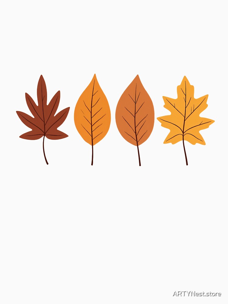 Fall Aesthetic Leaf Pattern – Simple Autumn Design by ARTYNest.store
