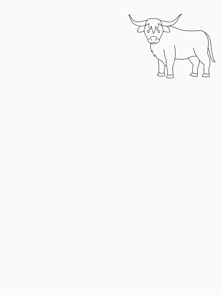 Highland Cow Elegant 1 Line Art Gift by OneLine Studio