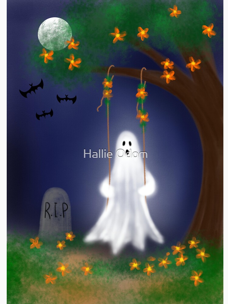Halloween. Swinging Ghost by Hallie Odom