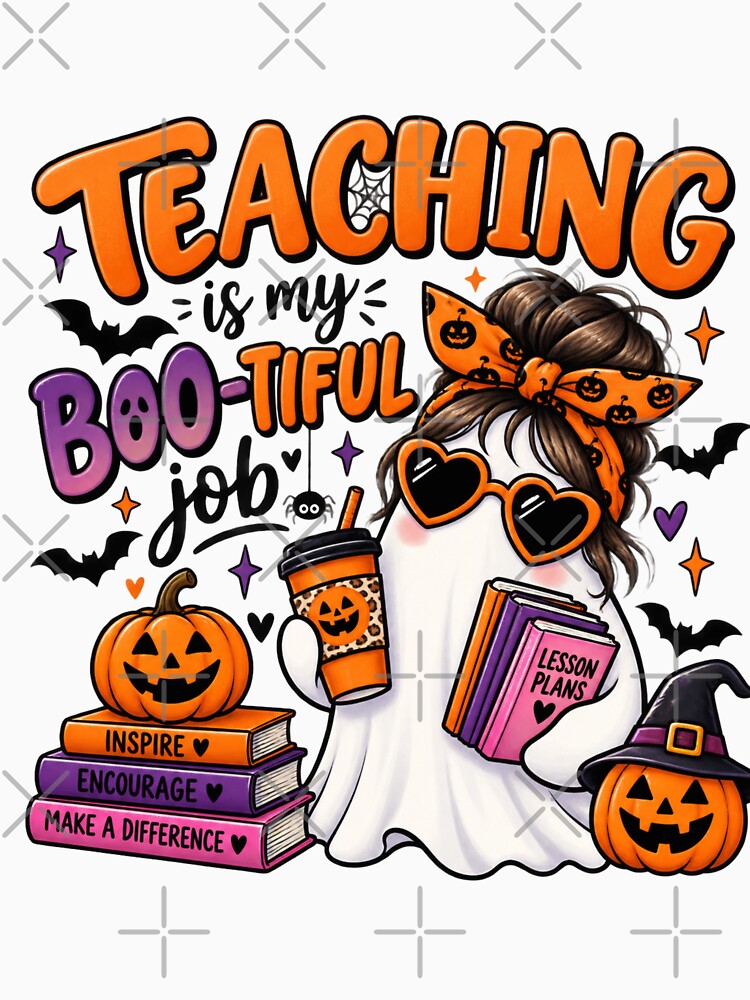 Teaching Is My Boo-tiful Job – Cute Halloween Teacher Ghost Design by Gallery-yuuna