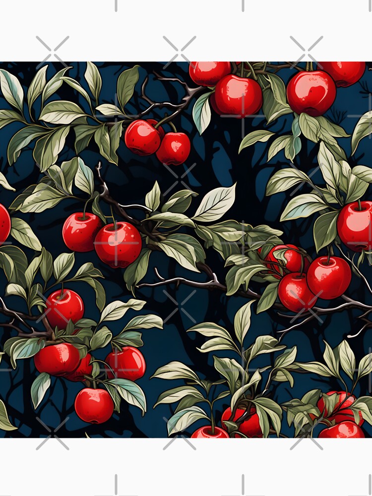 "Crimson Harvest: A Tree Laden with Goodness"—an autumn composition in crimson and the last of the green leaves on dark background in a season called Harvest by ignasirus