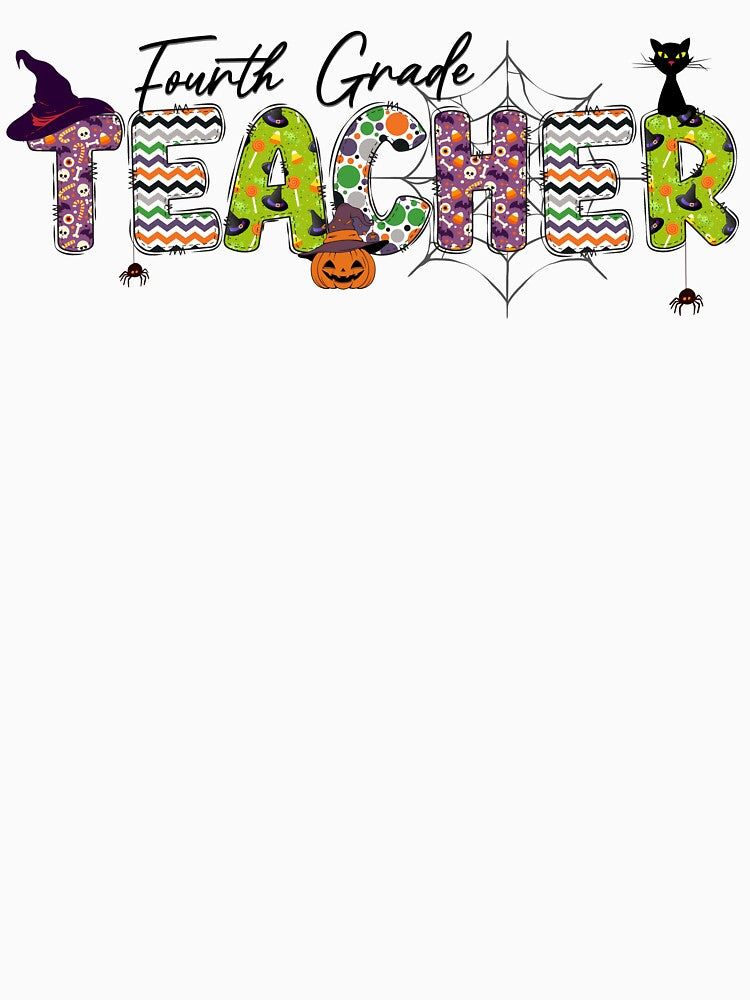 Fourth Grade Teacher Cute Halloween by NoonMoonApparel