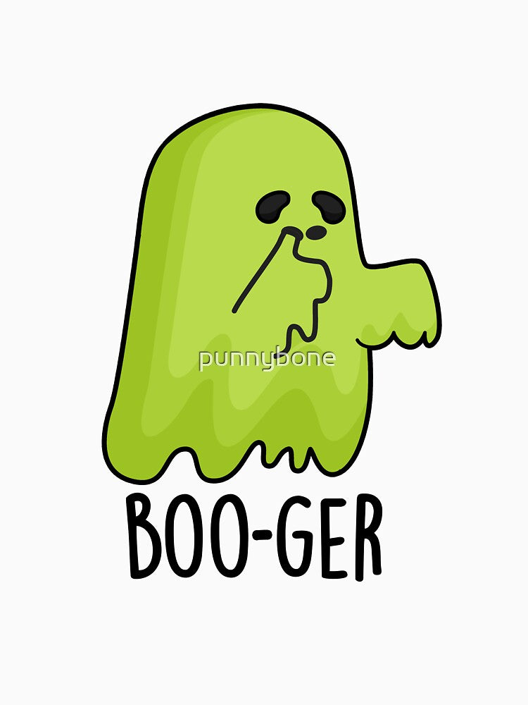 Boo-ger Halloween  Funny Booger Ghost Puns by punnybone