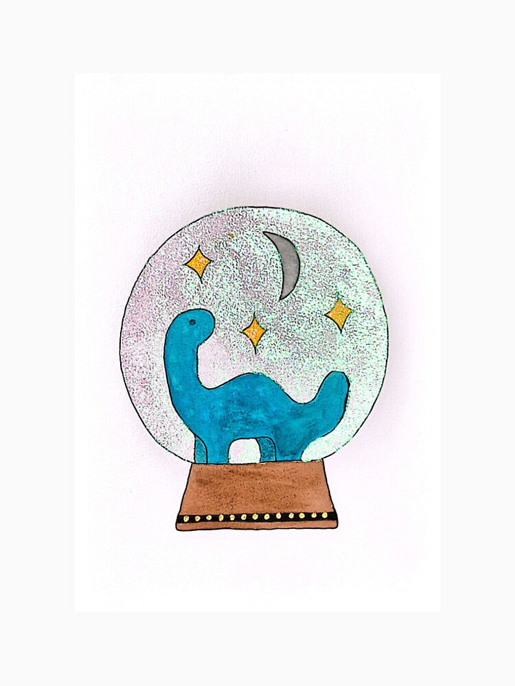 Crystal ball dinosaur by t3gan1991