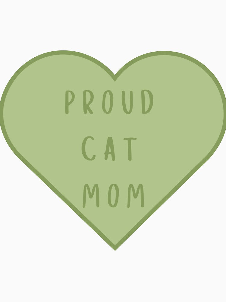 Proud Cat Mom Sage Green by helenmaria-