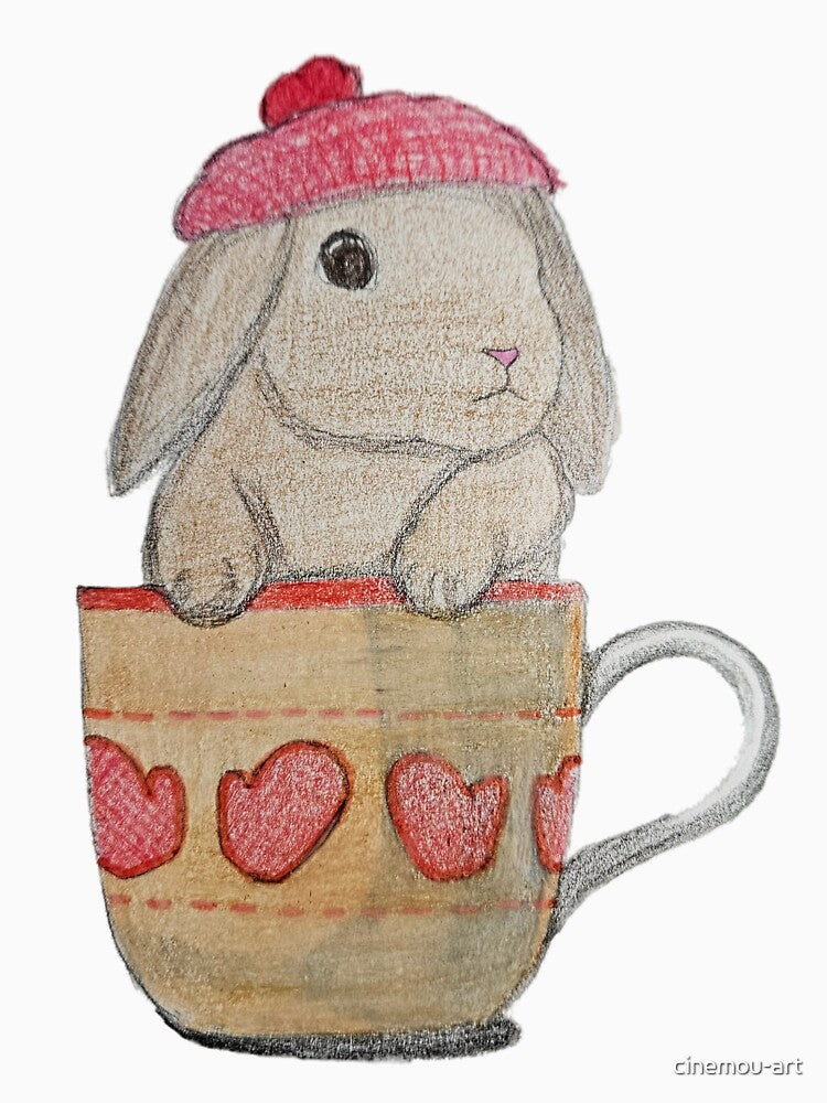 Rabbit With A Mug by cinemou-art