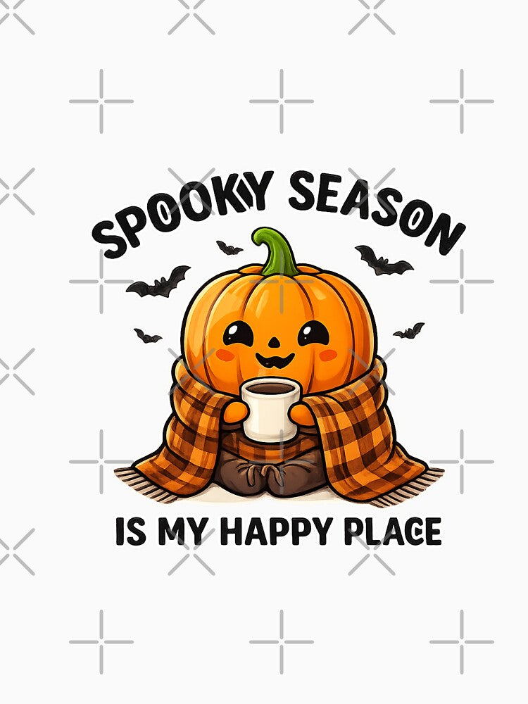 pooky Season Is My Happy Place – Cozy Pumpkin Coffee Halloween by Tipsy24