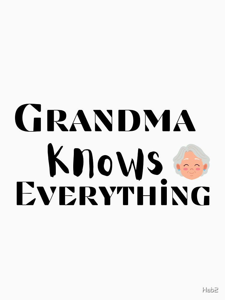 Grandma knows everything. Black line by Hab2