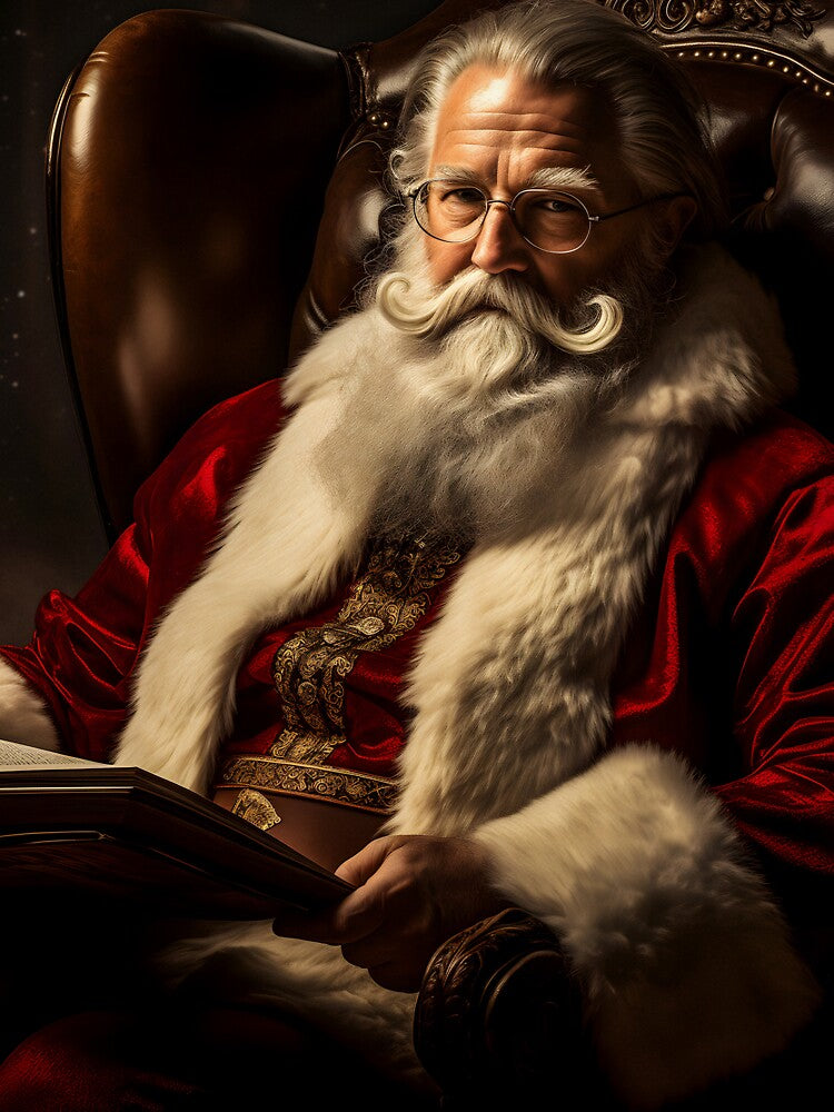 Santa Claus Finds Tranquility - Winter Reading Time by soulofalion