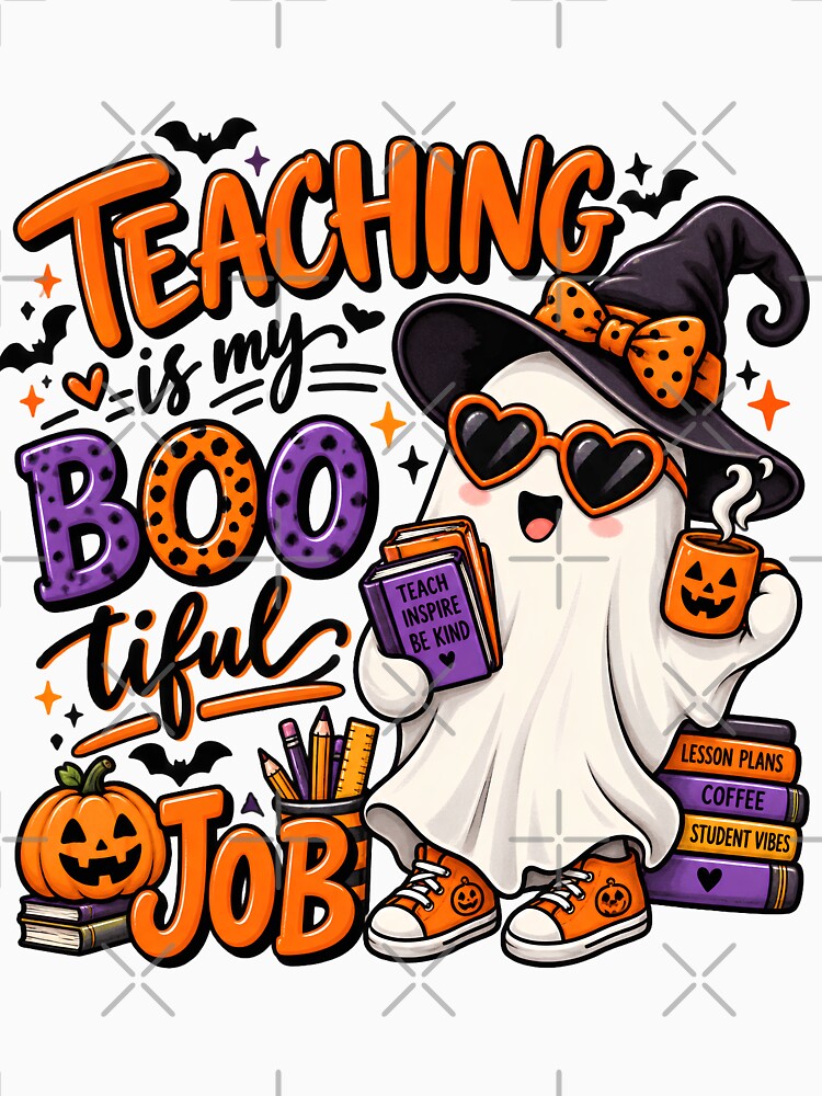 Teaching Is My Boo-tiful Job – Cute Halloween Ghost Teacher Design by Gallery-yuuna