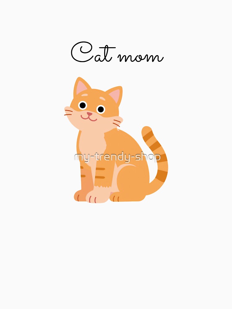 Cat mom ginger cat by my-trendy-shop