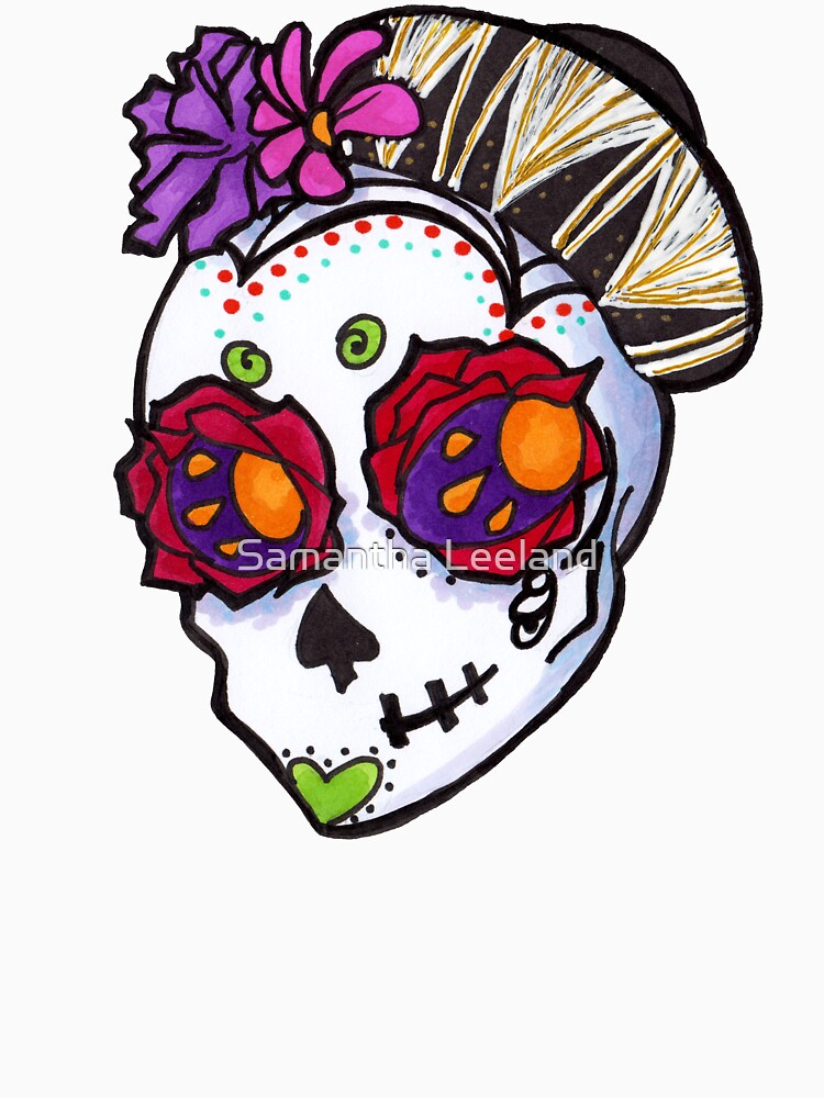 Tiny Sombrero Sugar Skull by Samantha Leeland