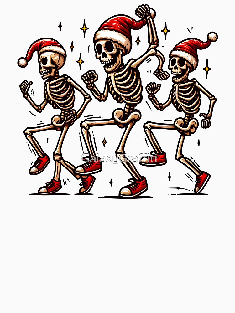 Christmas Dancing Skeleton - Christmas funny by GalaxyGraffiti