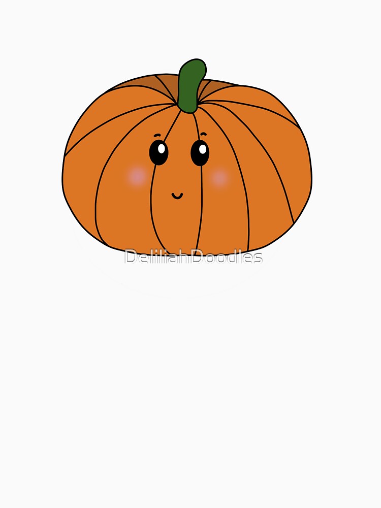 Cute Blushing Pumpkin by DeliliahDoodles