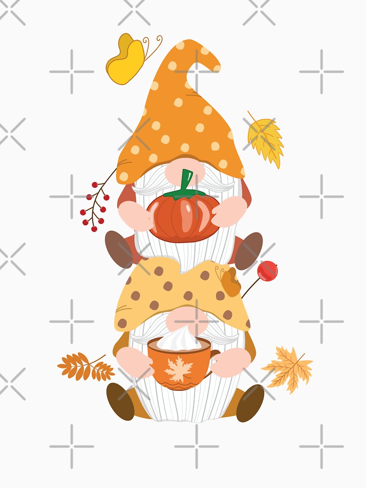 Fall Gnomes with Pumpkins And Hot Chocolate by IrisDesign20