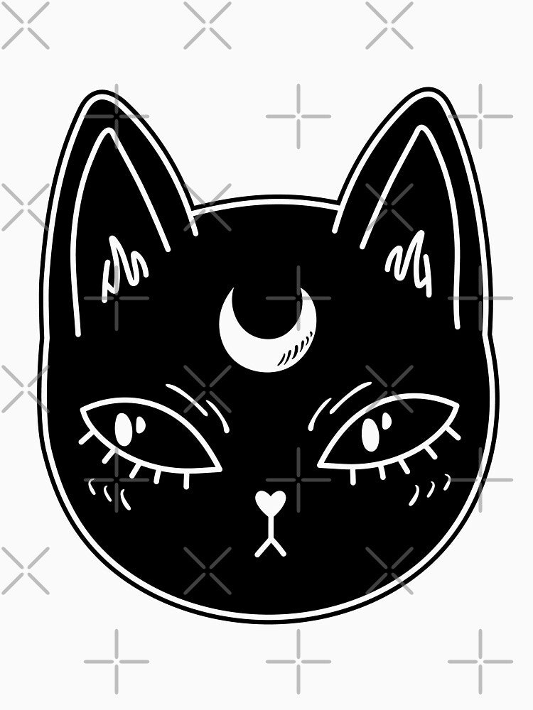 Black moon cat silhouette by CHVRDesing