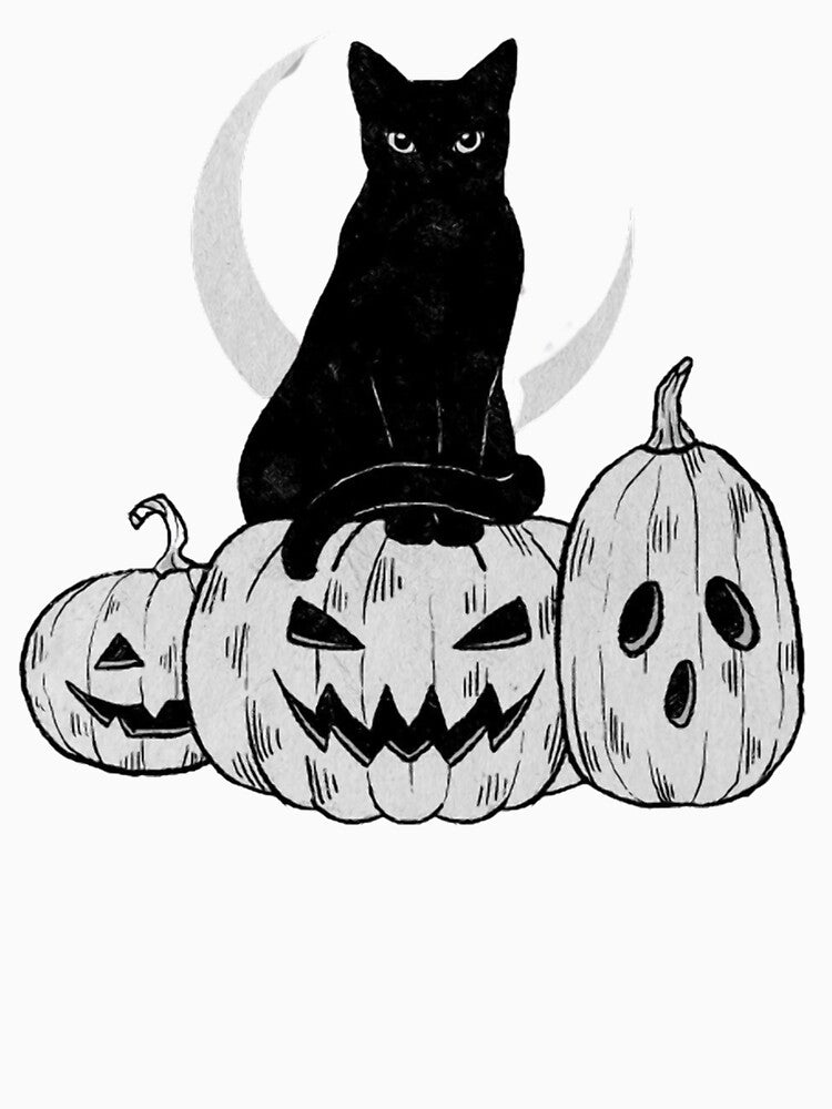 Black cat & pumpkins by KeRaMu