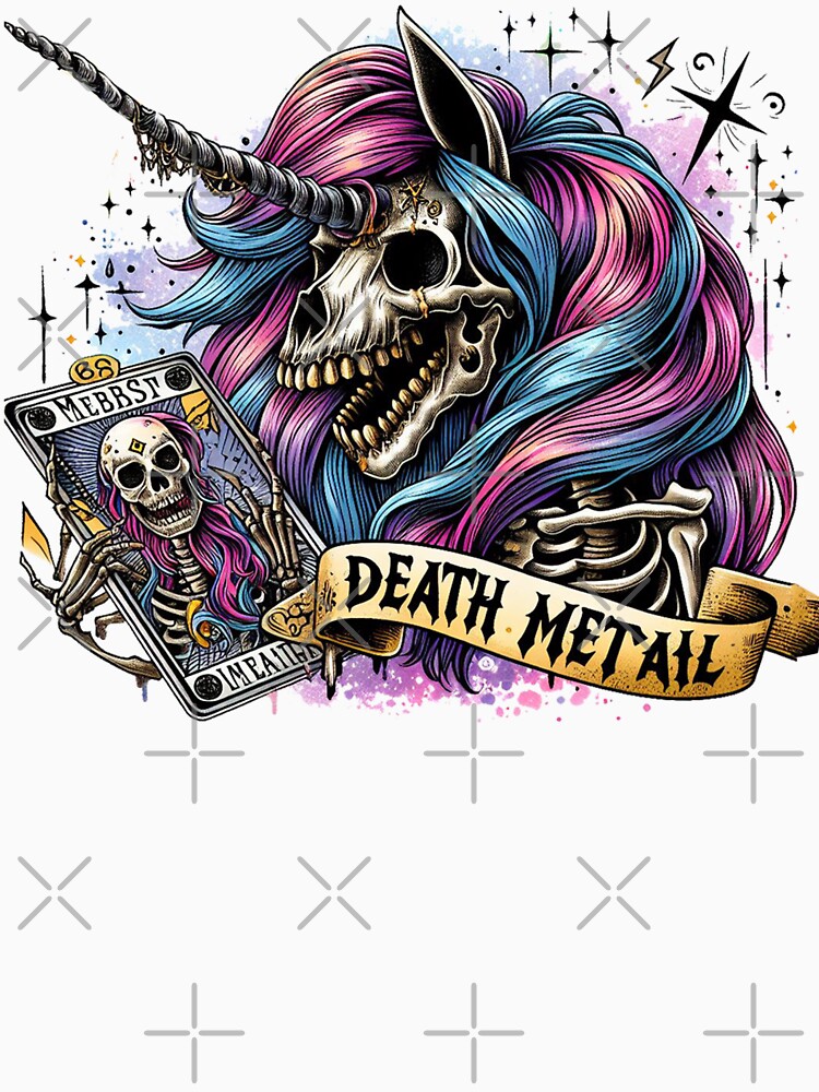 Skeleton Unicorn (With Death) by clarkfraser