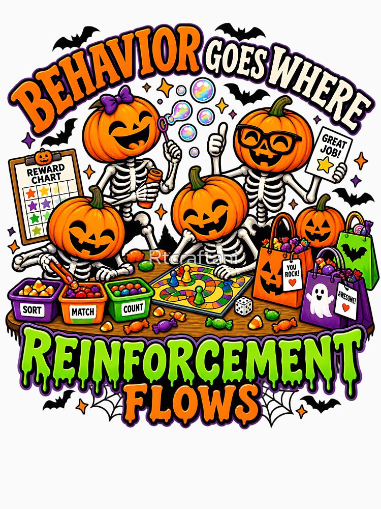 Halloween Positive Reinforcement Pumpkin Skeleton Teacher by Rtcraftani