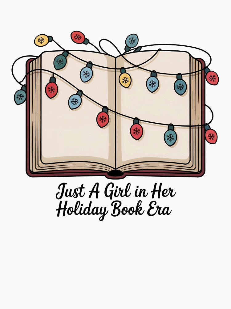 Holiday Book Era Christmas Reader Shirt – Cute Book Lover Aesthetic Tee by WSPrintCrafter