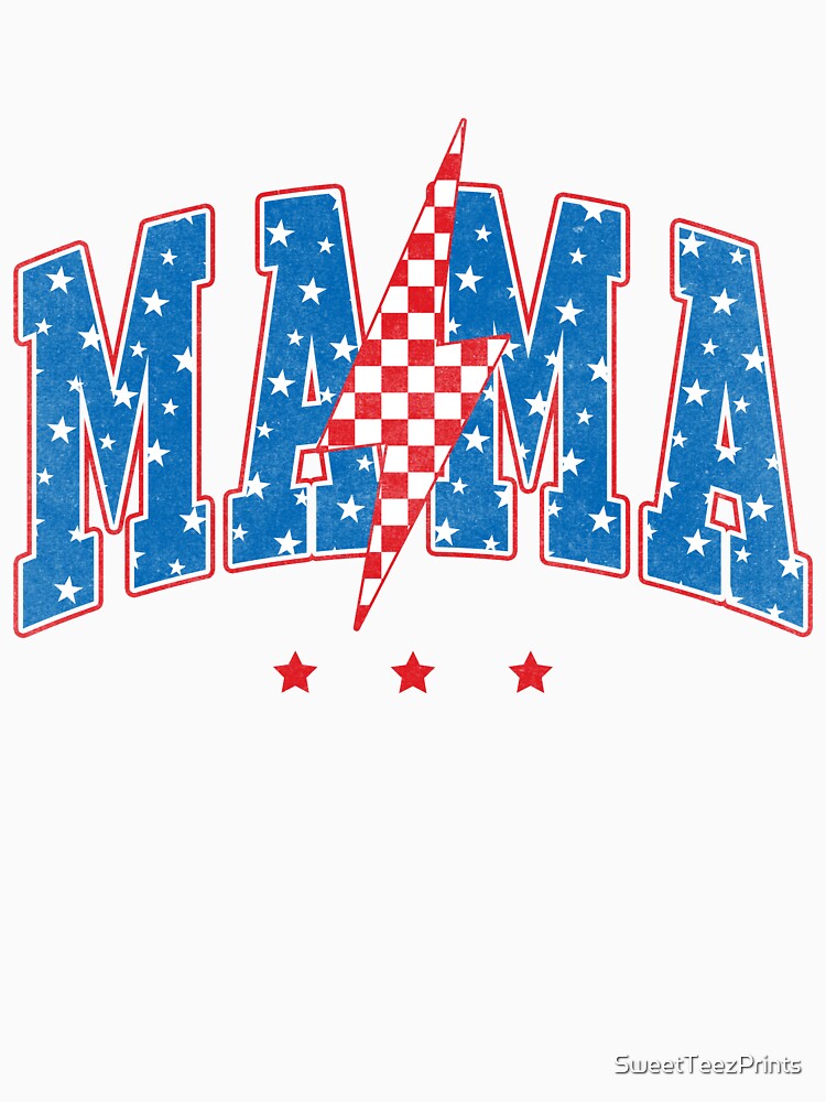 All-American Mama – Red, White & Blue Graphic by SweetTeezPrints