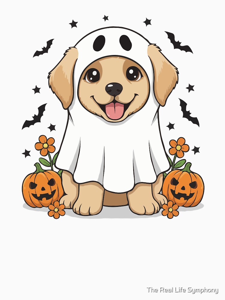Goldador Puppy Ghost – Cute Halloween Dog Costume.png by The Real Life Symphony