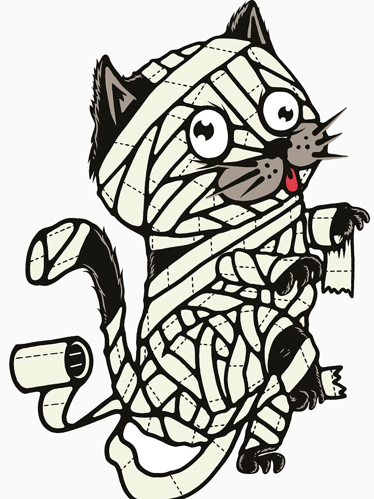 Cute Halloween Cat Playing by PatternSquare