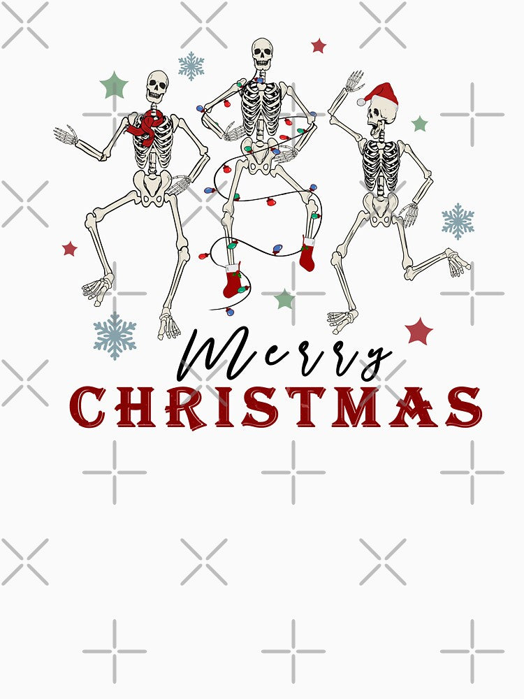 Merry Christmas Funny Dancing Christmas Skeletons by Ralu04
