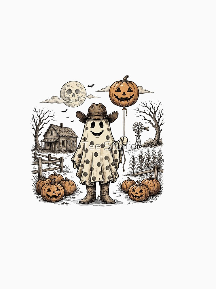 Scarecrow Ghosts by the Old Farmhouse by Tee Studio