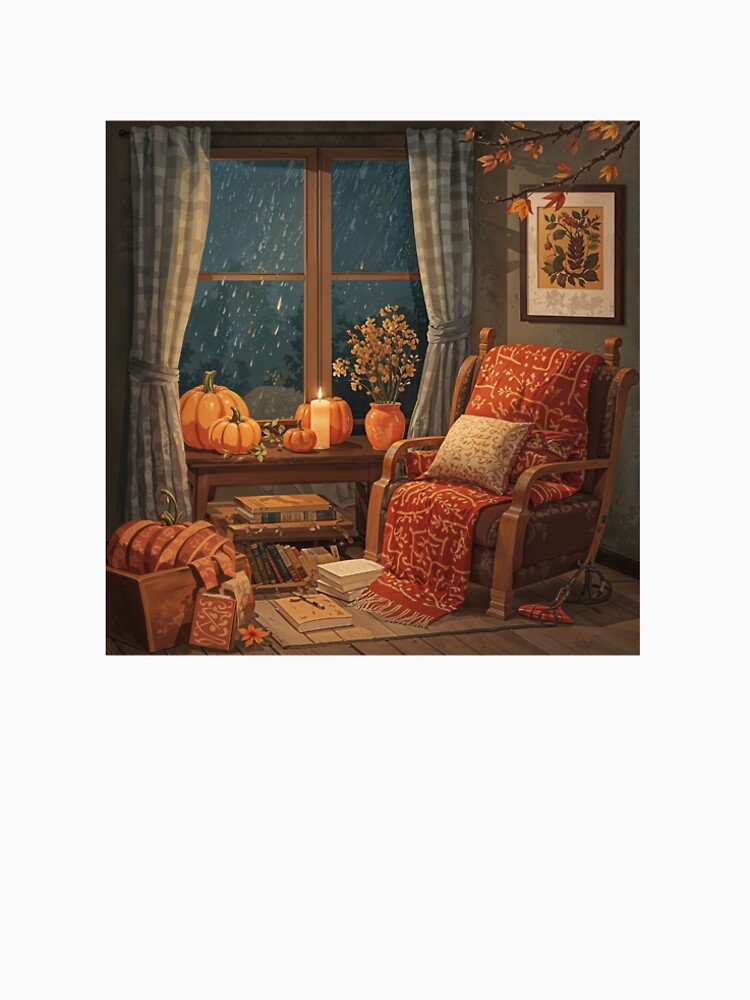 Cozy Autumn Reading Corner by ArcaneVisionArt