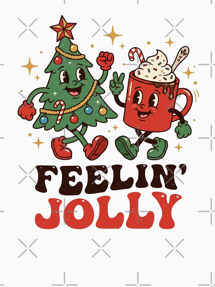 Feelin Jolly Retro Christmas – Vintage Groovy Holiday by raedattia