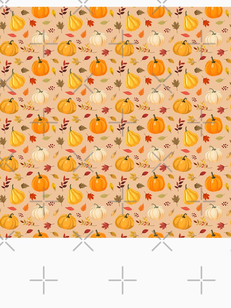 Autumn Foliage and Pumpkins Pattern – Harvest Squash and Rustic Fall Leaves by smeraldosecrets
