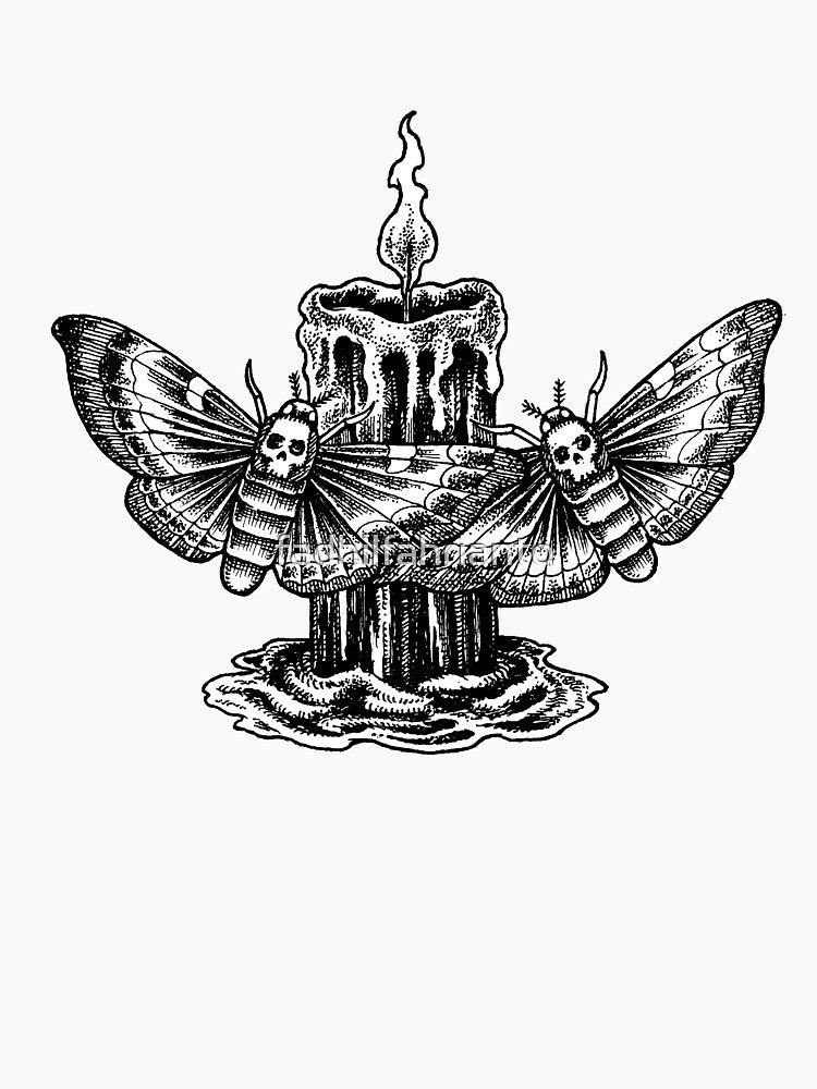 Death's Head Hawk Moth and Candle by fadhilfahrianto