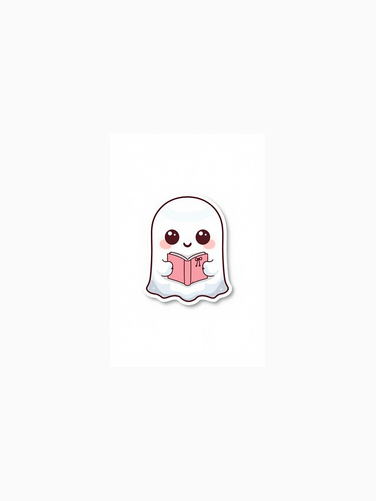 ghost reading a book Sticker by EdgeFlow