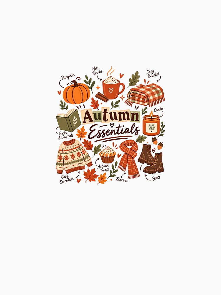 Cozy Season Warm Fall Aesthetic Print | Pumpkin, Sweater & Hot Cocoa Graphic by Little Joy Market