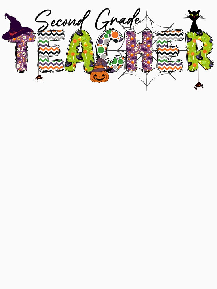 Second Grade Teacher Cute Halloween by NoonMoonApparel