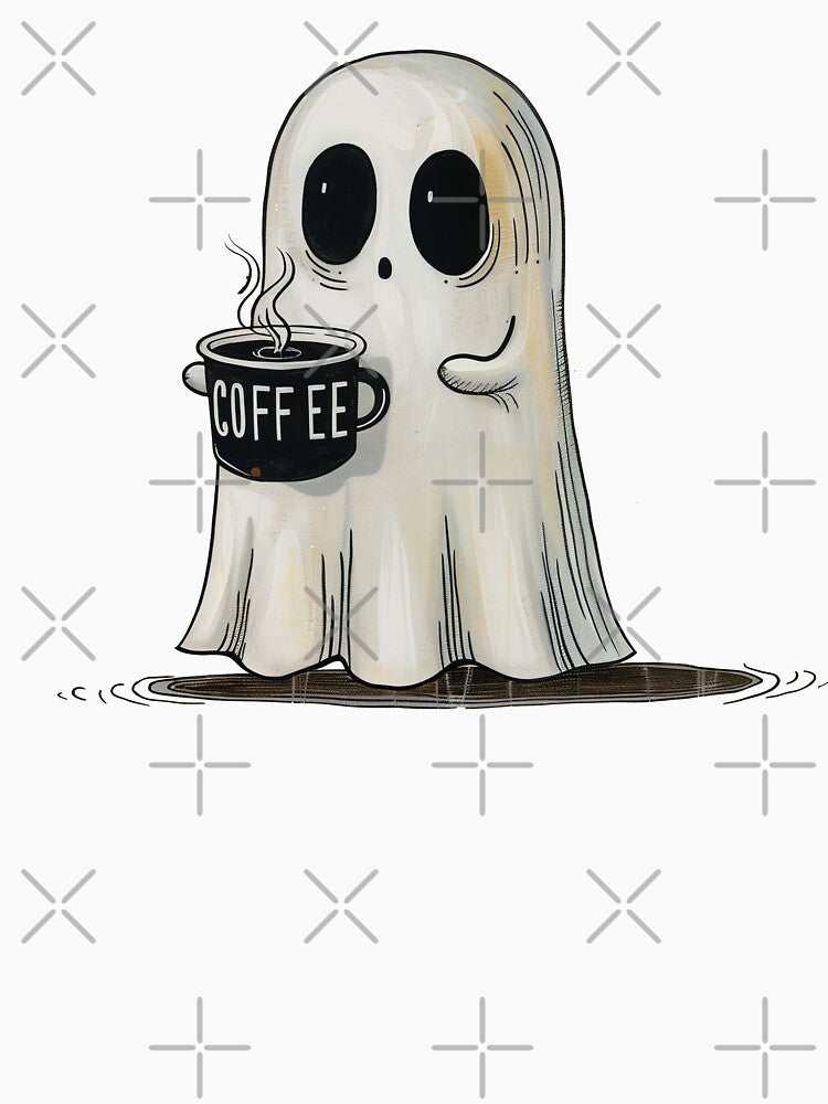 Ghost with Coffee by Bubbl-e