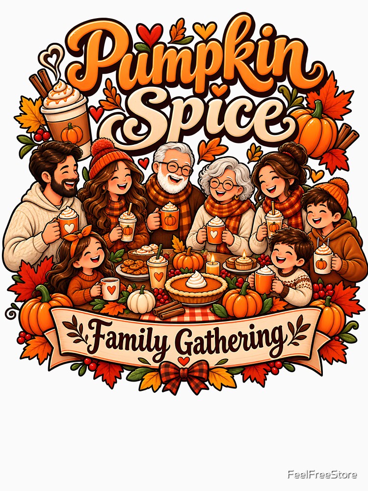 Pumpkin Spice Family Gathering | Fall Family Reunion by FeelFreeStore