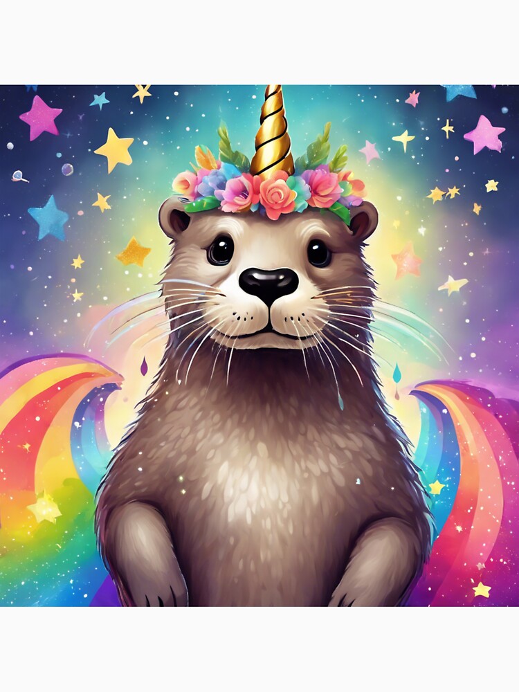 Otter Unicorn Artwork Gift Ideas by andrew758