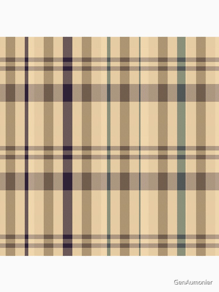 Autumn Aesthetic Catriona 2 Hand Drawn Textured Plaid Pattern by GenAumonier