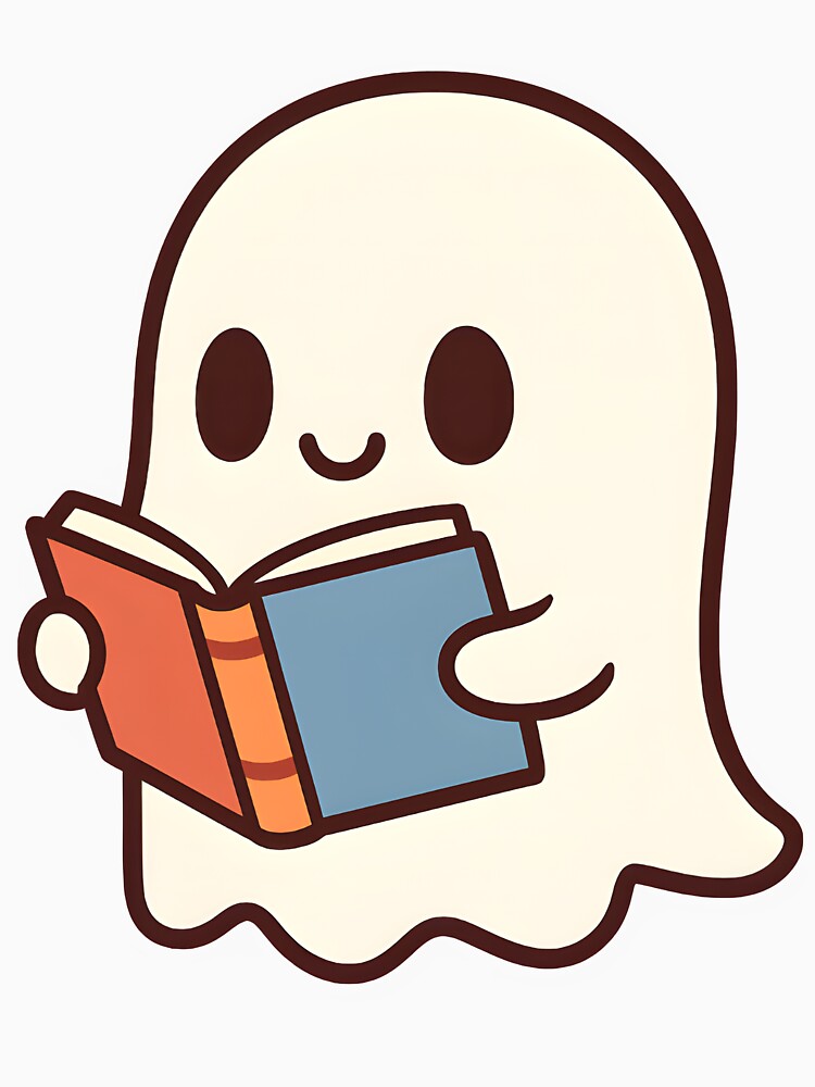ghost reading book by Uglyandcute